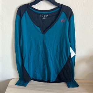 Fox Women's Teal Long Sleeve Top